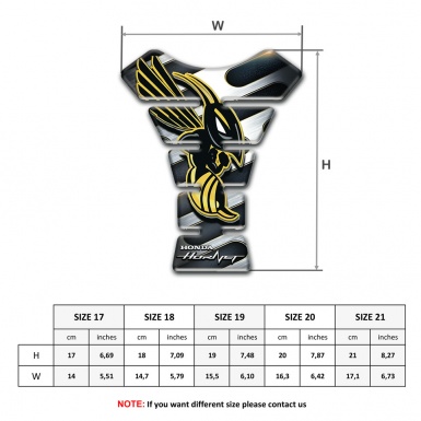 Honda Tank Protector Grey Black elements Print Hornet Style 