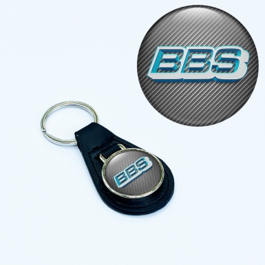 BBS Key Fob Leather Carbon Neon Logo