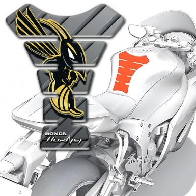 Honda Tank Pad Motorbike Grey Diagonal details design Hornet Logo 