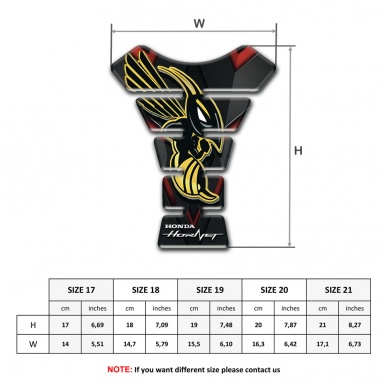 Honda Tank Guard Pads Hornet Logo High-Quality Silicone Sticker 
