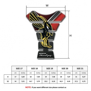Honda Tank Pad Motorbike High-Quality Variant Hornet Logo Design 