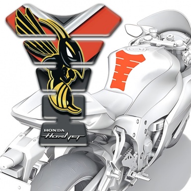 Honda Tank Fuse Orange GRey Background With Logo Hornet Style 