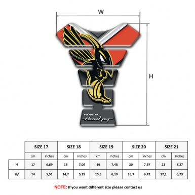 Honda Tank Fuse Orange GRey Background With Logo Hornet Style 