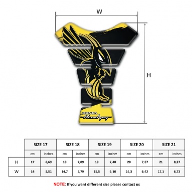 Honda Tank Protector Black Yellow Paints Base Hornet Edition 