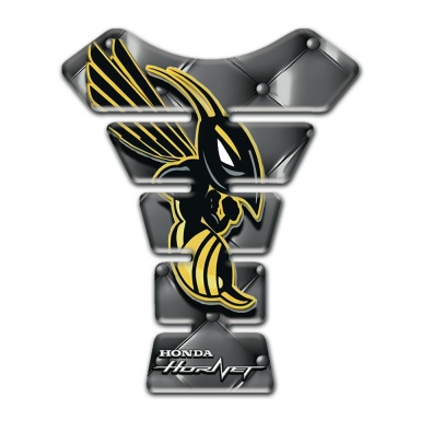 Honda Tank Guard Pads Grey Leather Base Hornet Logo 