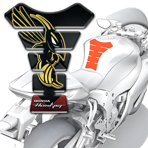 Honda Tank Fuse Black Red Base Print and Hornet Logo Edition 