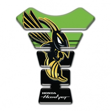 Honda  Tank Guard Pads Logo Hornet and Green Black Background Style 