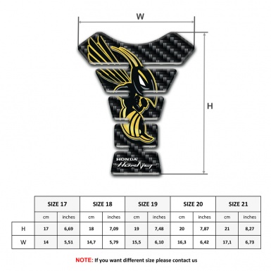 Honda Tank Fuse Dark Carbon Style Hornet Logo 