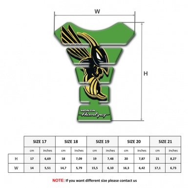 Honda Tank Protector Green Edition with Hornet Logo 