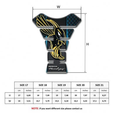 Honda Tank Pad Motorbike Neon Mesh effect with Hornet Logo