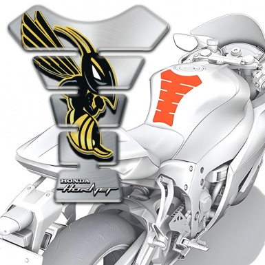Honda Tank Pad Motorbike Silver Background Hornet Logo edition 
