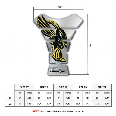 Honda Tank Pad Motorbike Silver Background Hornet Logo edition 