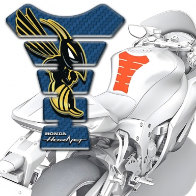 Honda Tank Protector Navy Blue carbon base Hornet Style 
