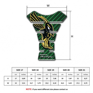 Honda Tank Fuse green Carbon Style Hornet Logo Edition 