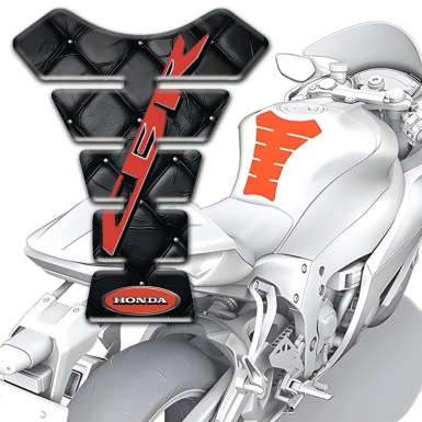 Honda Tank Guard Pads Black Leather effect Design CBR Logo 