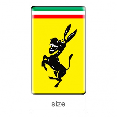 Ferrari Badge Emblem Donkey Logo Left and Right 2 pcs