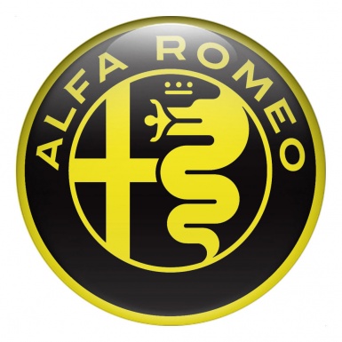 Alfa Romeo Emblem Silicone Yellow Logo Style