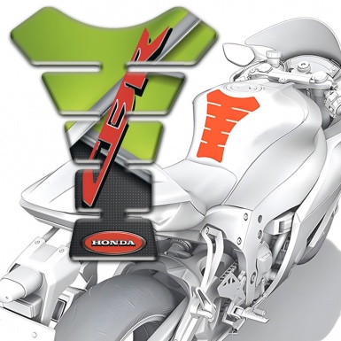 Honda Tank Pad Motorbike Fresh Green Motif Base CBR Logo 