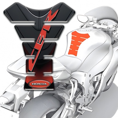 Honda Tank Pad Motorbike Dark Design Silicone Sticker CBR Logo 