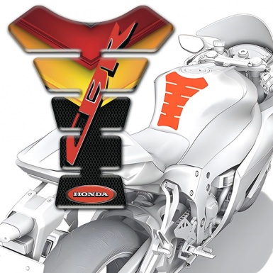 Honda Tank Pad Motorbike Fiery Design Base CBR Logo 