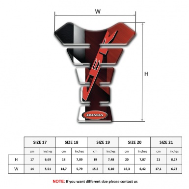 Honda Tank Protector Premium Quality Designn Cbr logo 