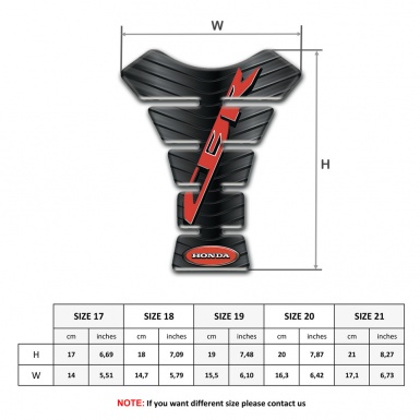 Honda Tank Protector Anti Slip Sticker CBR Design 