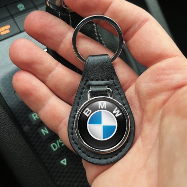 BMW Key Fob Leather Classic 3D Logo