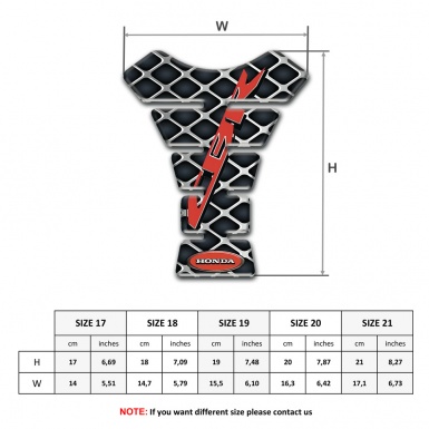 Honda Tank Guard Pads Large Grid Design CBR Logo 