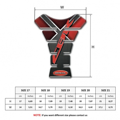 Honda Tank Protector Red Grey Elements Design CBR Style 