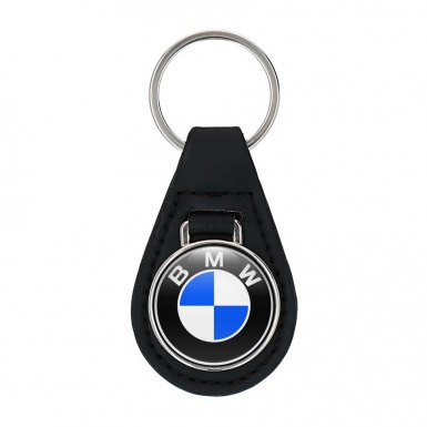 BMW Keyring Holder Leather Navy Classic