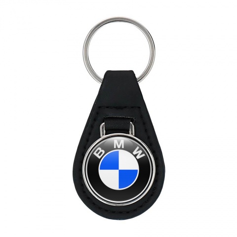 BMW Keyring Holder Leather Navy Classic