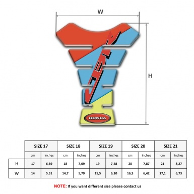 Honda Tank Pad Motorbike Fresh Colors Edition CBR Version 