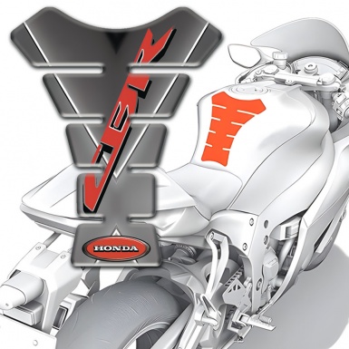 Honda Tank Protector Grey Base with White V Shape Stripe CBR Edition 