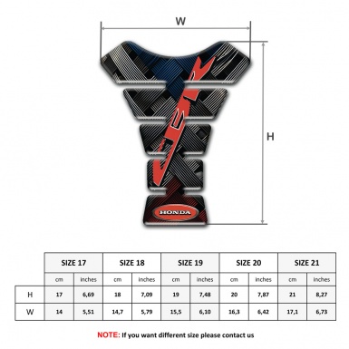 Honda Tank Pad Protector Cbr Logo Intertwined Belts Edition 