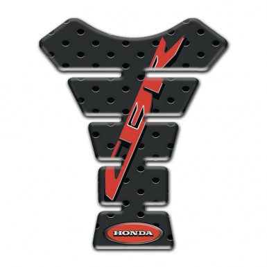 Honda Tank Pad Motorbike Perforated Rubber Effect CBR Red Logo 