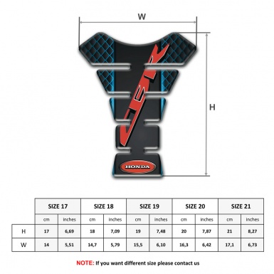 Honda Tank Protector Neon Mesh Effect CBR Logo 