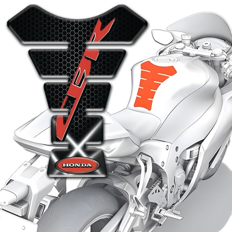 Honda Tank Pad Motorbike Crossed White Lights Design CBR Logo 