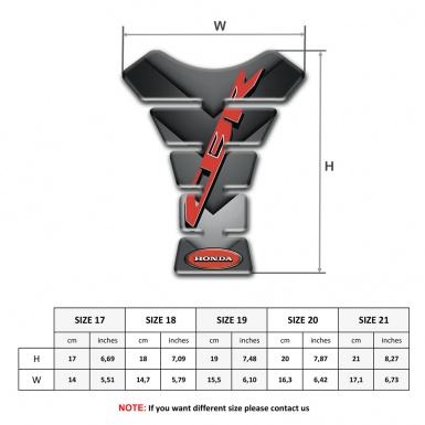 Honda Tank Protector Gray Nuanse Design CBR Style 