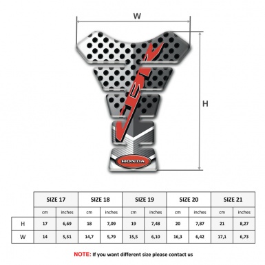 Honda Tank Guard Pads Perforated Print Effect CBR Edition 