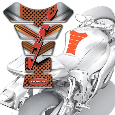 Honda Tank Pad Protector Gray and Copper Colors Design CBR Logo 