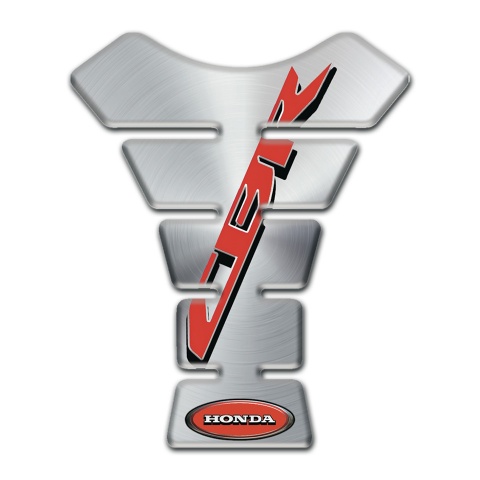 Honda Tank Guard Pads Silver Design and Red Cbr Logo 