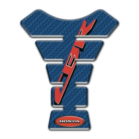 Honda Tank Pad Protector Navy Blue Carbon Design  And CBR Logo 