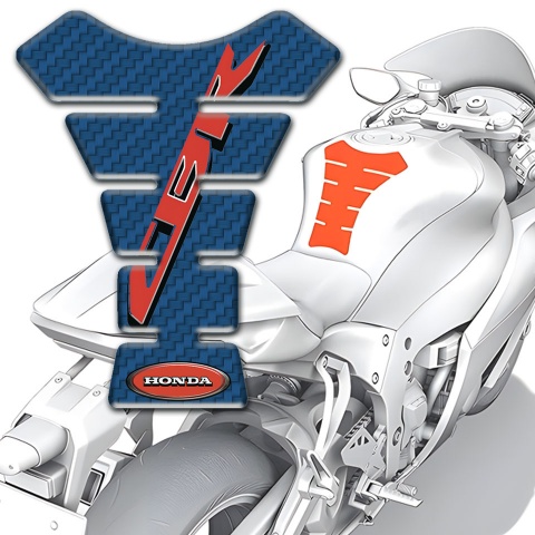 Honda Tank Pad Protector Navy Blue Carbon Design  And CBR Logo 