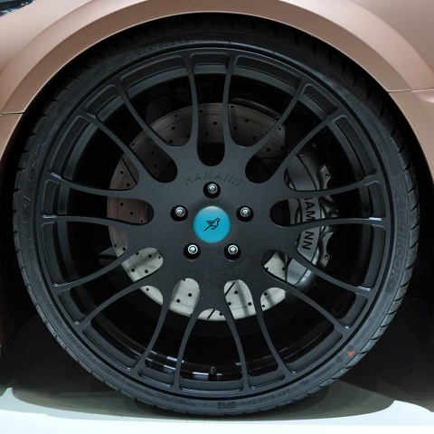 Hamann Wheel Center Cap Domed Stickers Blue Line