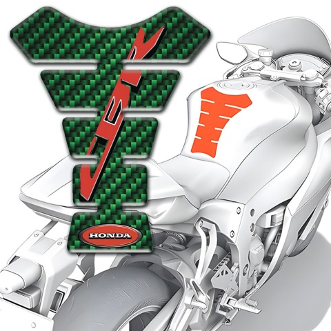 Honda Tank Protector Green Carbon and CBR Logo 