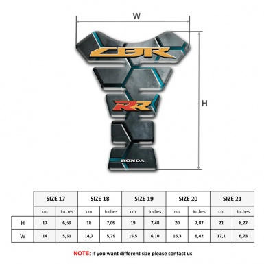 Honda Tank Pad Motorbike RR Style 3D Figures Design 
