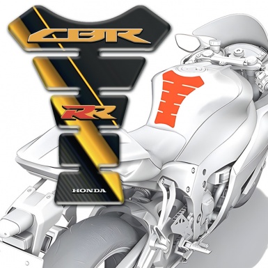 Honda Tank Protector Diagonal Yellow Bands Design CBR RR logo 