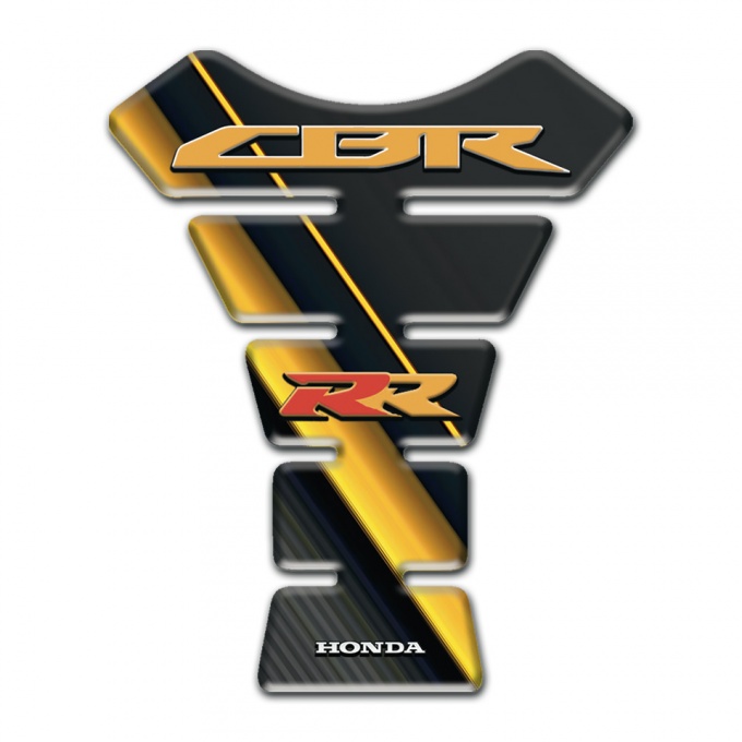 Honda Tank Protector Diagonal Yellow Bands Design CBR RR logo 