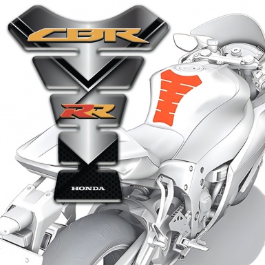 Honda Tank Guard Pads Metal Shield Design CBR RR Logo 