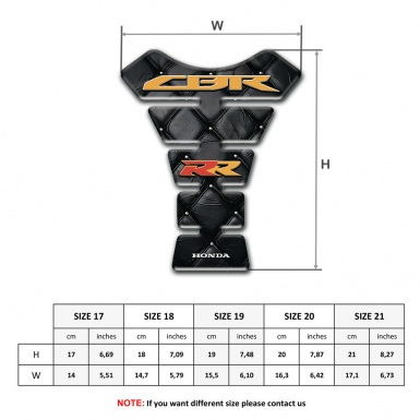 Honda Tank Fuse Black Leather Effect with CBR RR Logo 